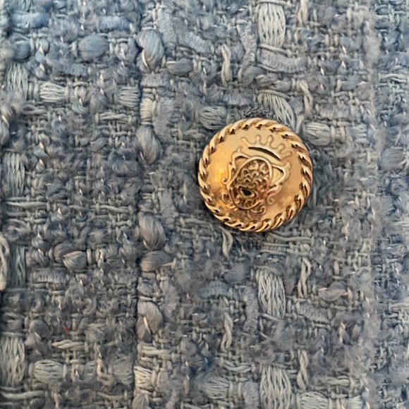 Zara blue Short Boucle Jacket Size M EXCELLENT condition - Picture 3 of 11